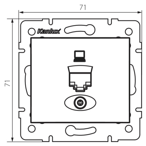 DOMO Dátová zásuvka (RJ45Cat 6 Jack) - čierna matná