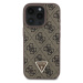 Guess 4G Strass Metal Logo Kryt pre iPhone 16 Pro Max, Hnedý