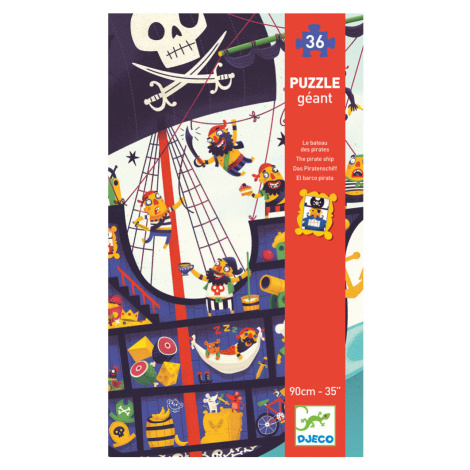 Puzzle - Pirátska loď - 36 ks DJECO