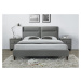 HALMAR Santino 160 čalúnená manželská posteľ s roštom sivá