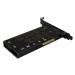 AXAGON PCEM2-DC, PCIe x4 - M.2 NVMe M-key + SATA B-key slot adaptér, chladič, LP