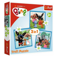 Trefl puzzle 3v1 Bing Zábava s priateľmi