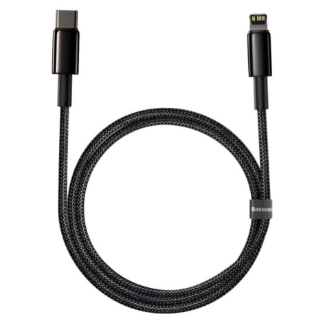 Baseus Tungsten Gold Kábel USB-C / Lightning 2m, Čierny