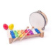 WOODY Muzikální set ( xylofon, tamburína/bubínek, triangl, 2 maracas vajíčka )