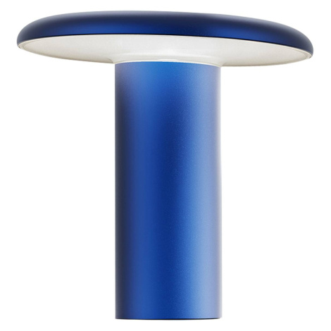 Stolná LED lampa Artemide Takku s dobíjacou batériou, modrá