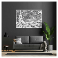 Drevený obraz Vincent van Gogh - Hviezdna noc