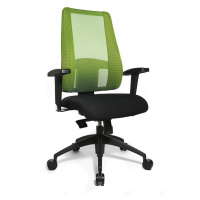 Topstar Kancelárska otočná stolička LADY SITNESS DELUXE, pohyblivé so 7 zónami, čierna / zelená