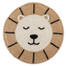 Dětský koberec Jute Kids Lion Natural - 100x100 (průměr) kruh cm Flair Rugs koberce