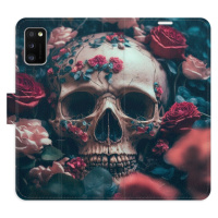 Flipové puzdro iSaprio - Skull in Roses 02 - Samsung Galaxy A41