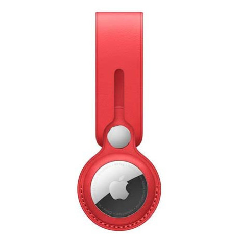 Kožená kľúčenka na Apple AirTag červená