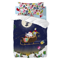 Detské bavlnené obliečky na paplón a vankúš Mr. Fox Merry Christmas, 100 x 120 cm