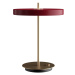 Vínovočervená LED stolová lampa so stmievačom s kovovým tienidlom (výška  41,5 cm) Asteria Table