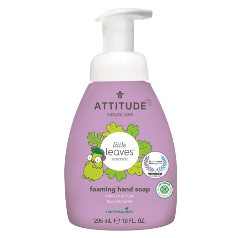 ATTITUDE Detské penivé mydlo na ruky Little Leaves s vôňou vanilky a hrušky, 295 ml