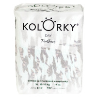 KOLORKY DAY - perie - XL (12-16 kg) jednorazové eko plienky 17 ks