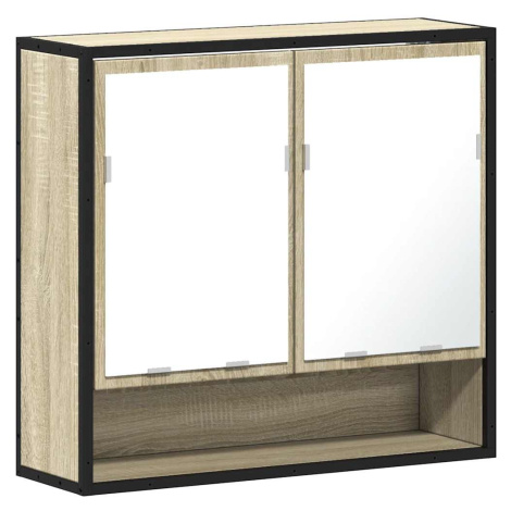 vidaXL Kúpeľňová zrkadlová skrinka, dub sonoma, 65x20x60 cm, imitácia dreva