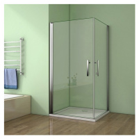 H K - Sprchovací kút MELODY A4 100cm s dvoma jednokrídlovými dverami vrátane sprchovej vaničky S