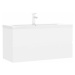 vidaXL Skrinka so vstavaným umývadlom biela kompozitné drevo