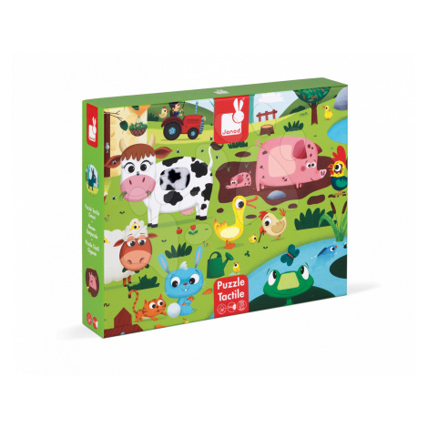 Janod puzzle Tactile Farmárske zvieratká 02772