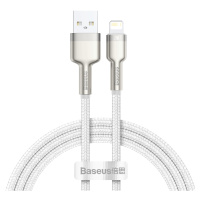 Dátový kábel Baseus Cafule Metal USB - Lightning  2,4A 1,0 m biely