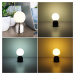 Nabíjateľná stolná lampa Julsy LED, niklová farba, výška 21 cm, CCT