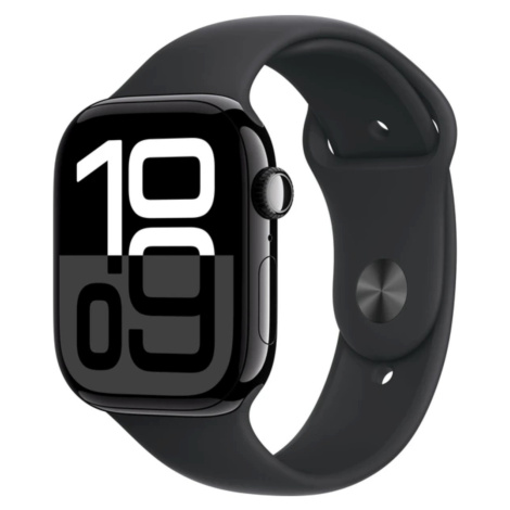 APPLE Watch Series 10 GPS 42mm Jet Black Aluminium Case with Black Sport Band - M/L