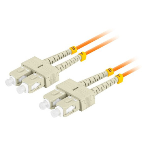 LANBERG optický patch cord MM SC/UPC-SC/UPC duplex 2m LSZH OM2 50/125 priemer 3mm, farba oranžov