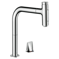 Hansgrohe M71, drezová batéria M7120-H200 s výsuvnou spŕškou, 2-otvorová inštalácia, sBOX, chróm