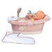 Vanička s tečúcou vodou v sprche Balneo Bath Natur D'Amour Baby Nurse Smoby s jacuzzi kúpeľom so
