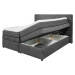 Sconto Posteľ boxspring TACOMA 3 antracitová, 180x200 cm