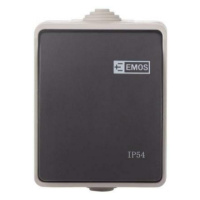 vypínač tlačidlo 1/0 do vlhka  IP54  (Emos)