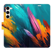 Flipové puzdro iSaprio - Orange Paint 02 - Samsung Galaxy S23+ 5G