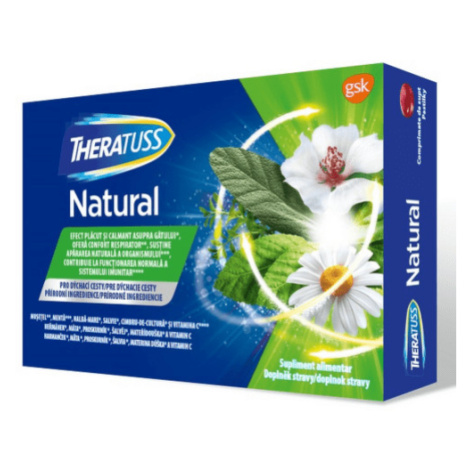 THERATUSS Natural pastilky na podráždené hrdlo 16 tabliet