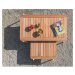 Záhradný odkladací stolík z teakového dreva 75x120 cm Omer – Diphano