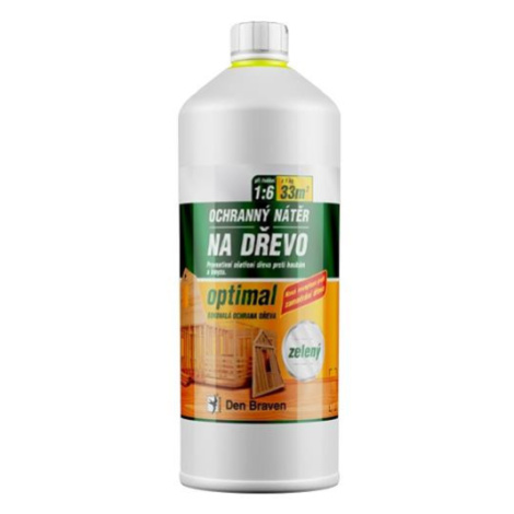 Ochranný náter na drevo DEN BRAVEN Optimal 1kg zelený