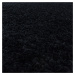 Kusový koberec Sydney Shaggy 3000 black kruh - 80x80 (průměr) kruh cm Ayyildiz koberce