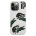 Lacoste Liquid Silicone Allover Pattern Kryt pre iPhone 13 Pro White