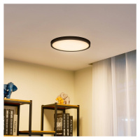 Lindby LED stropné svietidlo Pravin, Ø 40 cm, 3 000 K, čierne