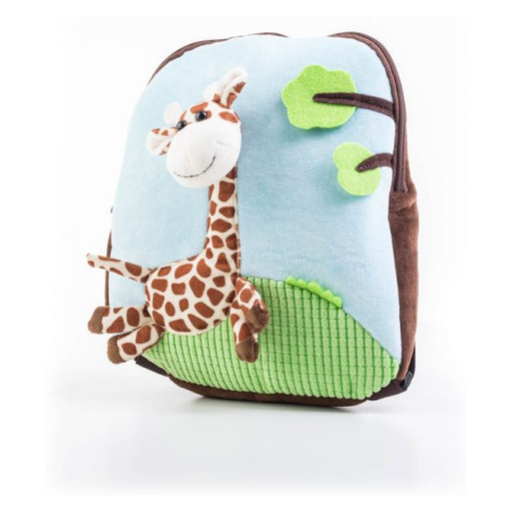 G21 batoh s plyšovou žirafou, modrý
