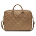 Guess PU Quilted 4G Metal Logo Computer Bag 15/16" Brown