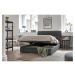Sivá čalúnená dvojlôžková posteľ s úložným priestorom s roštom 160x200 cm Sleepy Luna – Miuform