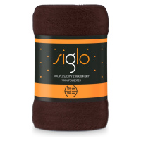 Deka z mikroplyše SIGLO 150x200 cm 240g/m2 tmavě hnědá