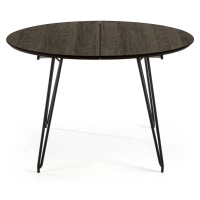 Okrúhly rozkladací jedálenský stôl s doskou v dekore jaseňového dreva ø 120 cm Norfort – Kave Ho