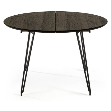 Okrúhly rozkladací jedálenský stôl s doskou v dekore jaseňového dreva ø 120 cm Norfort – Kave Ho Kave Home