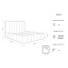 Béžová čalúnená dvojlôžková posteľ s úložným priestorom s roštom 200x200 cm Kelp - Micadoni Home