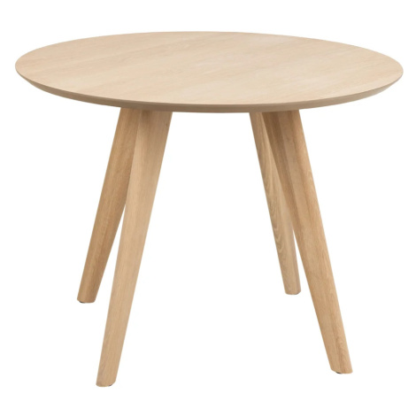 Kulatý jídelní stůl Townsville 100 cm dub bílý Actona