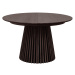 Estila Moderný okrúhly jedálenský stôl Davidson rozkladací tmavohnedý 120-200cm