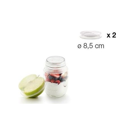 Lékué silikónové viečka na potraviny Reusable priemer 8,5 cm, 2 ks