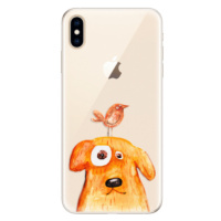 Silikónové puzdro iSaprio - Dog And Bird - iPhone XS Max