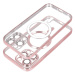 Silikónové puzdro na Apple iPhone 14 Electro Mag ružovo-zlaté