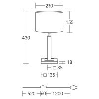 HerzBlut stolová lampa Titos, drevo, biela, výška 43 cm, E27